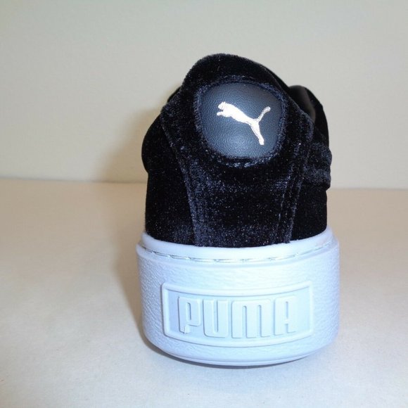 Puma BASKET PLATFORM Black Velvet New Sneakers - Picture 7 of 8